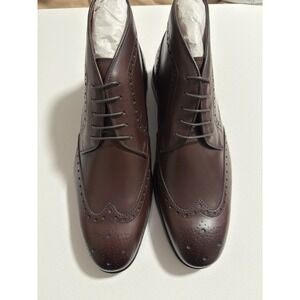 Moral Code Reed Coffee Brown Leather‎ Wingtip Chukka Boots Mens 12 M